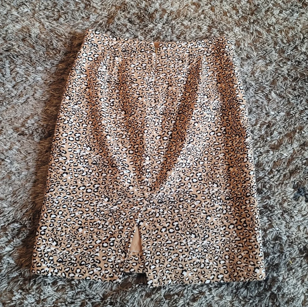 J.Crew Brown Black Animal Print Pencil Skirt 0